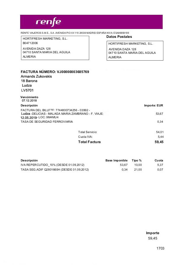 Latvia Renfe utility bill template, fully editable in PSD format